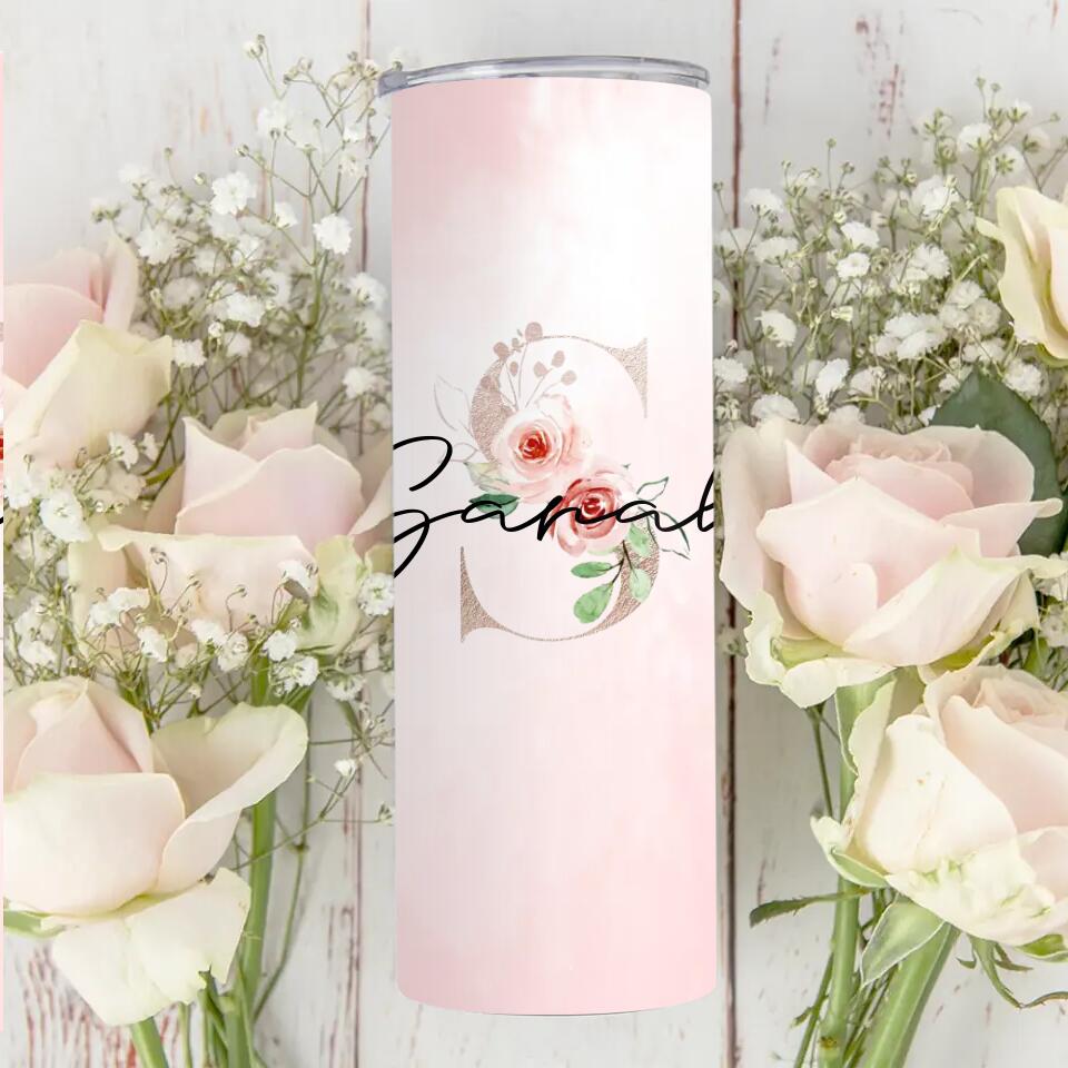 Bridesmaid Gifts - Personalized Monogrammed Skinny Tumbler - Gifts for Bride From Maid of Honor
