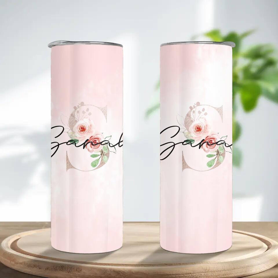 Bridesmaid Gifts - Personalized Monogrammed Skinny Tumbler - Gifts for Bride From Maid of Honor