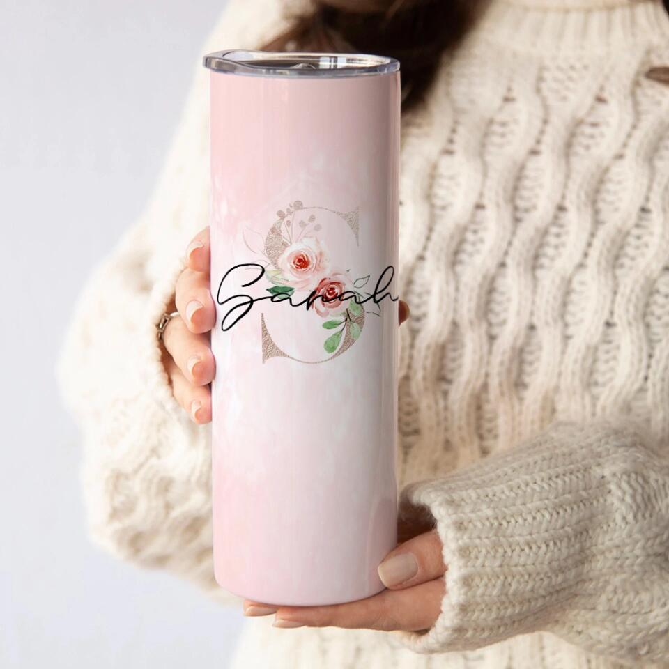 Bridesmaid Gifts - Personalized Monogrammed Skinny Tumbler - Gifts for Bride From Maid of Honor