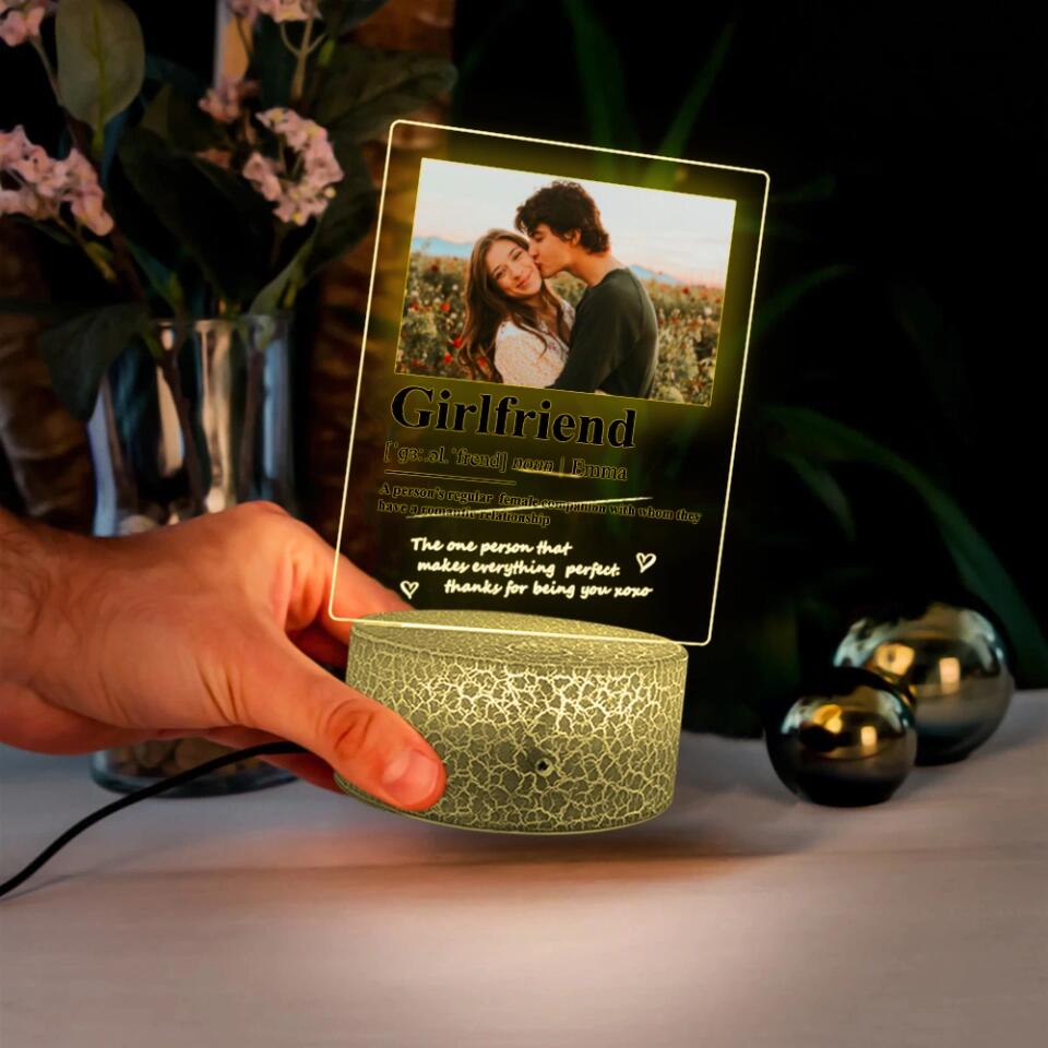 Personalized Valentine Gifts - The One Person That Makes Everything Perfect Thank You for Being You - Personalized 3d Led Light
