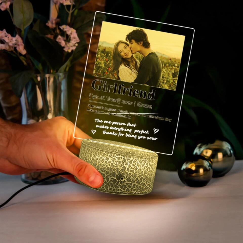 Personalized Valentine Gifts - The One Person That Makes Everything Perfect Thank You for Being You - Personalized 3d Led Light