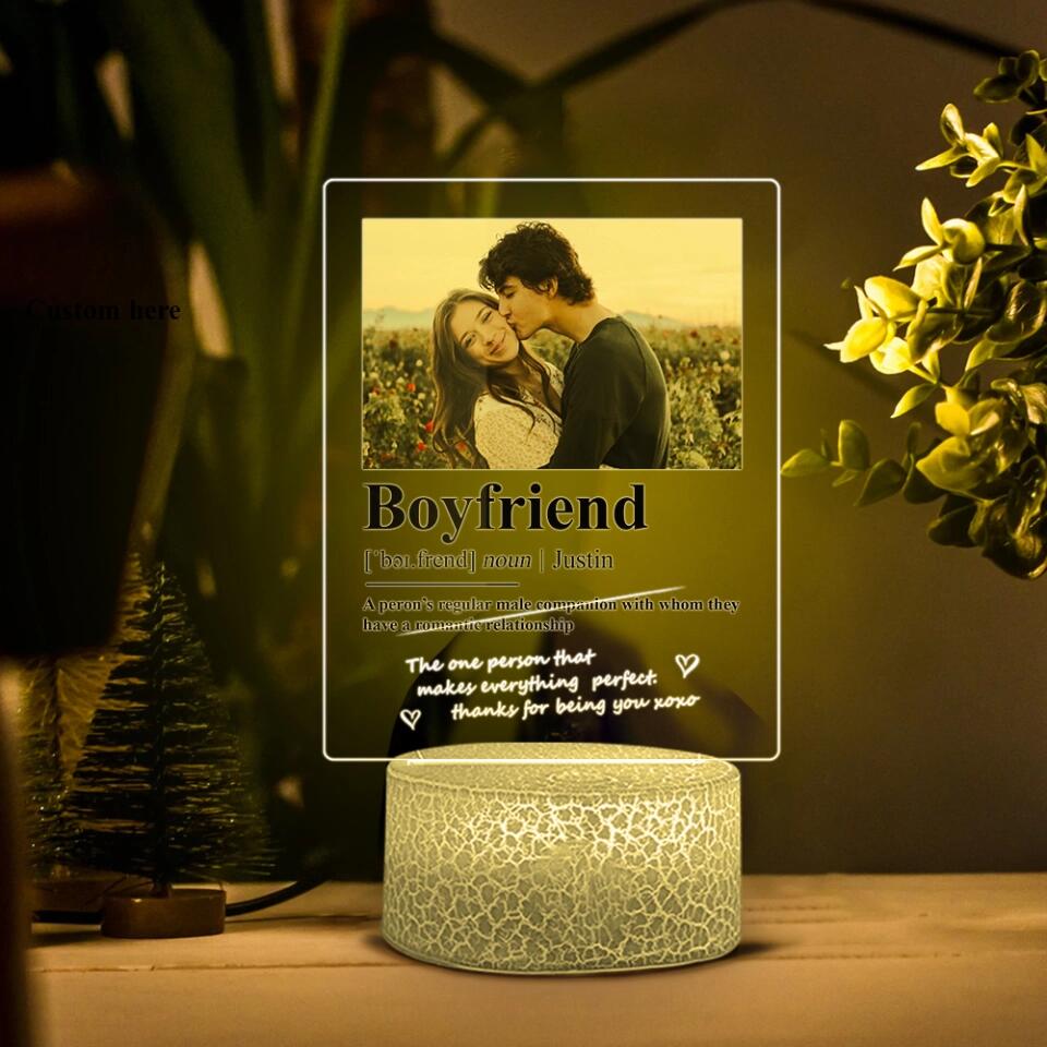 Personalized Valentine Gifts - The One Person That Makes Everything Perfect Thank You for Being You - Personalized 3d Led Light