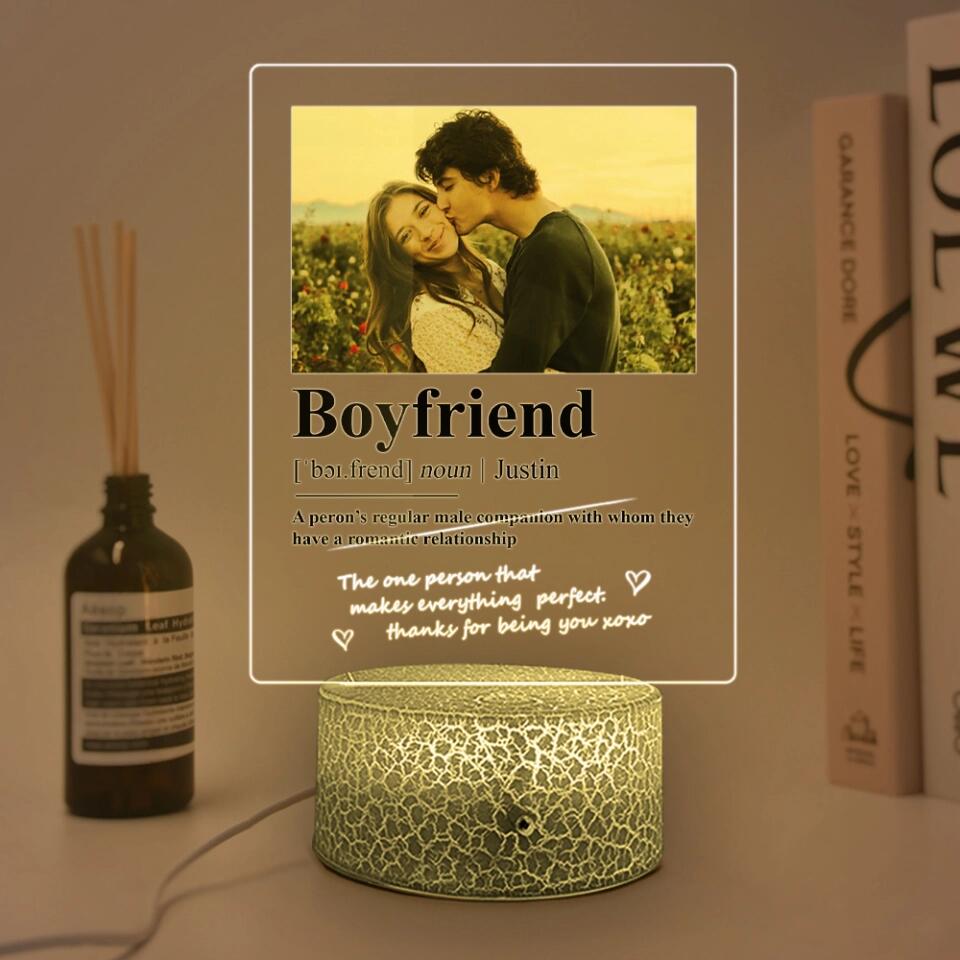 Personalized Valentine Gifts - The One Person That Makes Everything Perfect Thank You for Being You - Personalized 3d Led Light