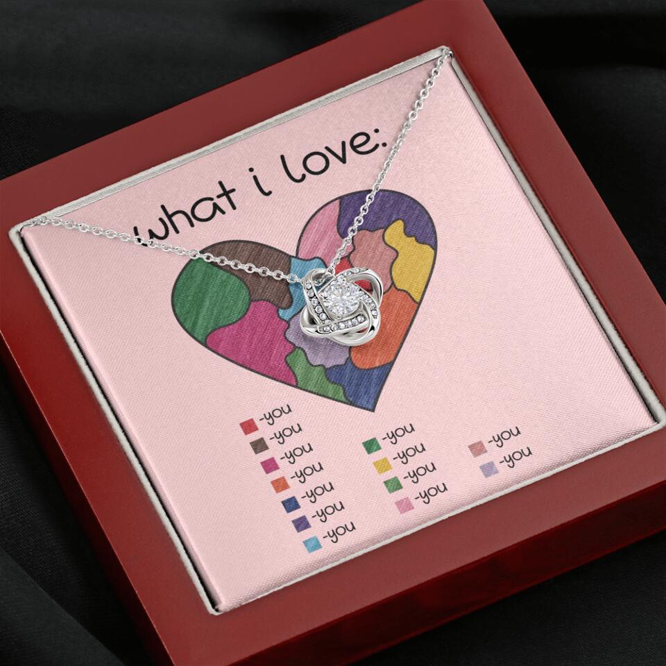 What I Love All I Love Is You Necklace