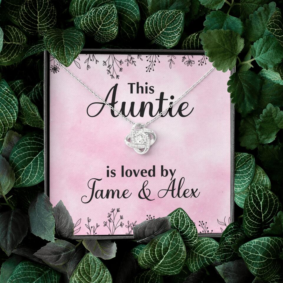 This Auntie Mom Granny is Loved By Kids Personalized Necklace