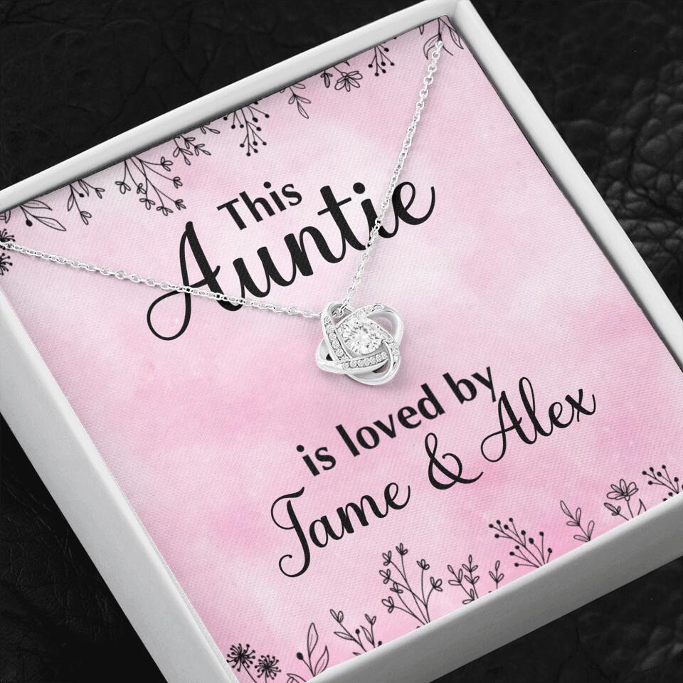 This Auntie Mom Granny is Loved By Kids Personalized Necklace
