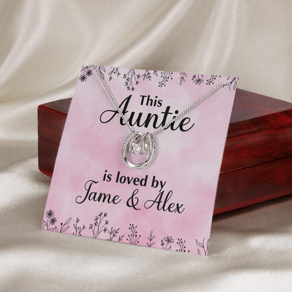 This Auntie Mom Granny is Loved By Kids Personalized Necklace