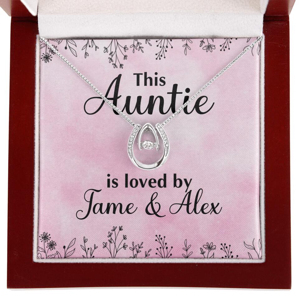 This Auntie Mom Granny is Loved By Kids Personalized Necklace