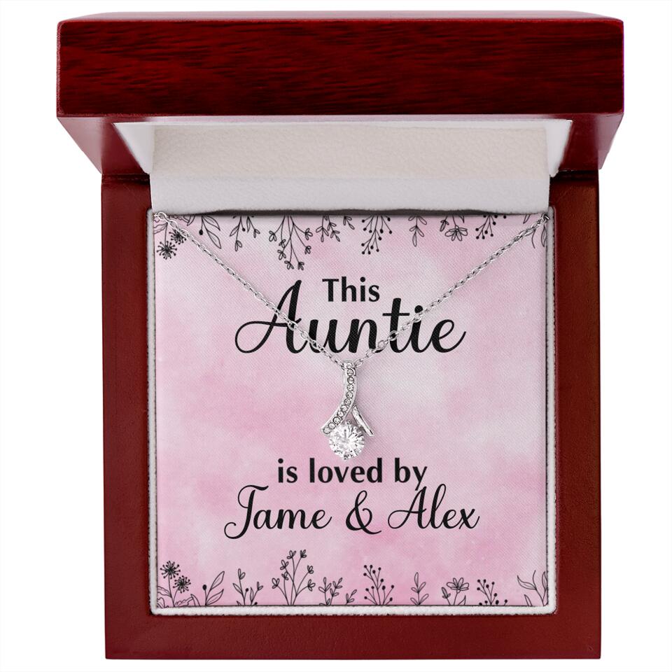 This Auntie Mom Granny is Loved By Kids Personalized Necklace
