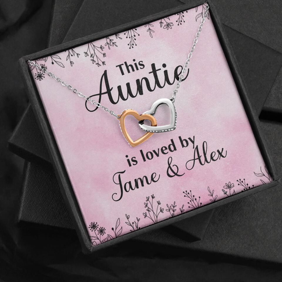 This Auntie Mom Granny is Loved By Kids Personalized Necklace