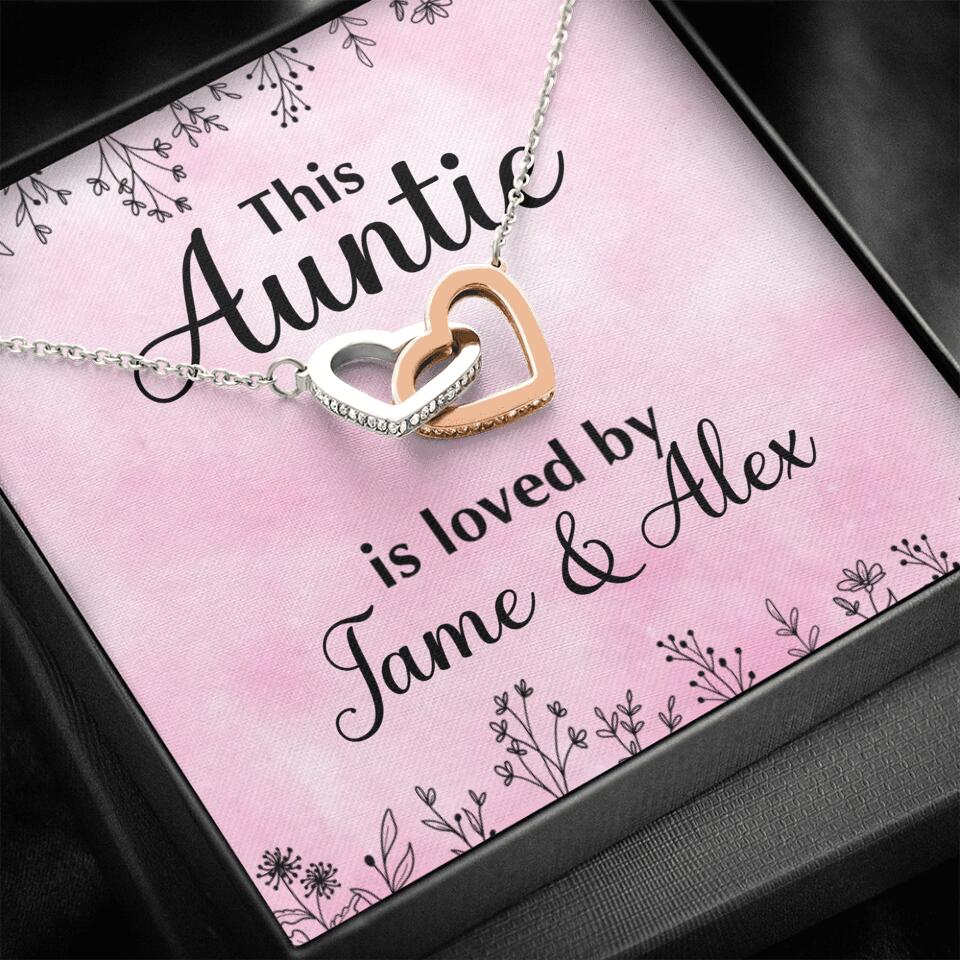 This Auntie Mom Granny is Loved By Kids Personalized Necklace