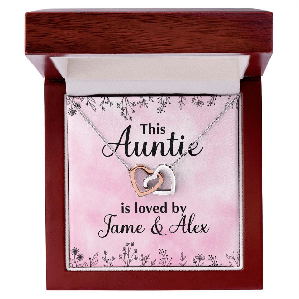This Auntie Mom Granny is Loved By Kids Personalized Necklace