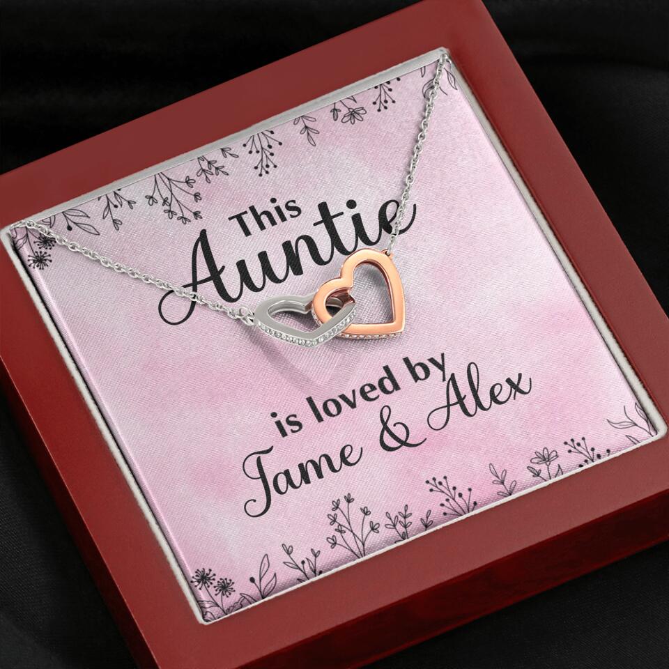 This Auntie Mom Granny is Loved By Kids Personalized Necklace