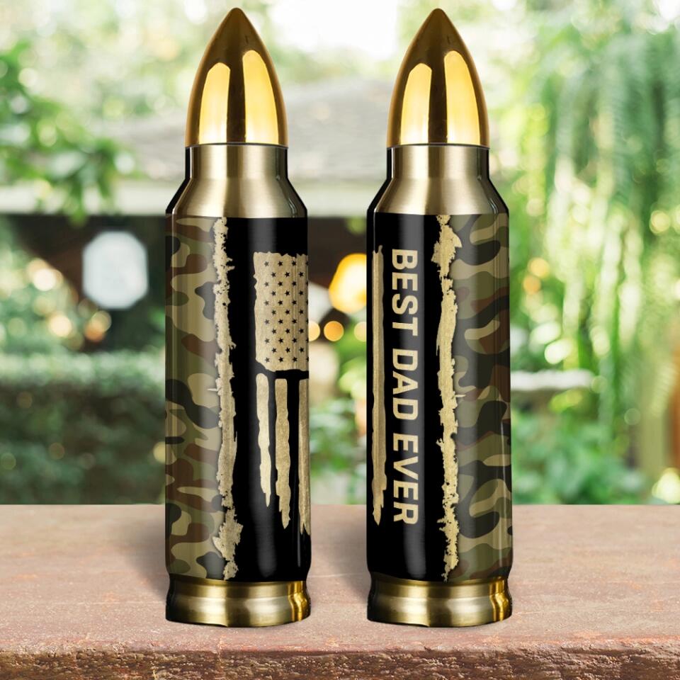 Best Dad Ever Camouflage Personalized 20oz Tumbler