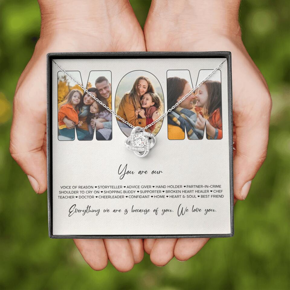 You Are Voice of Reason Storyteller Hand Holder Partner in Crime Personalized Necklace