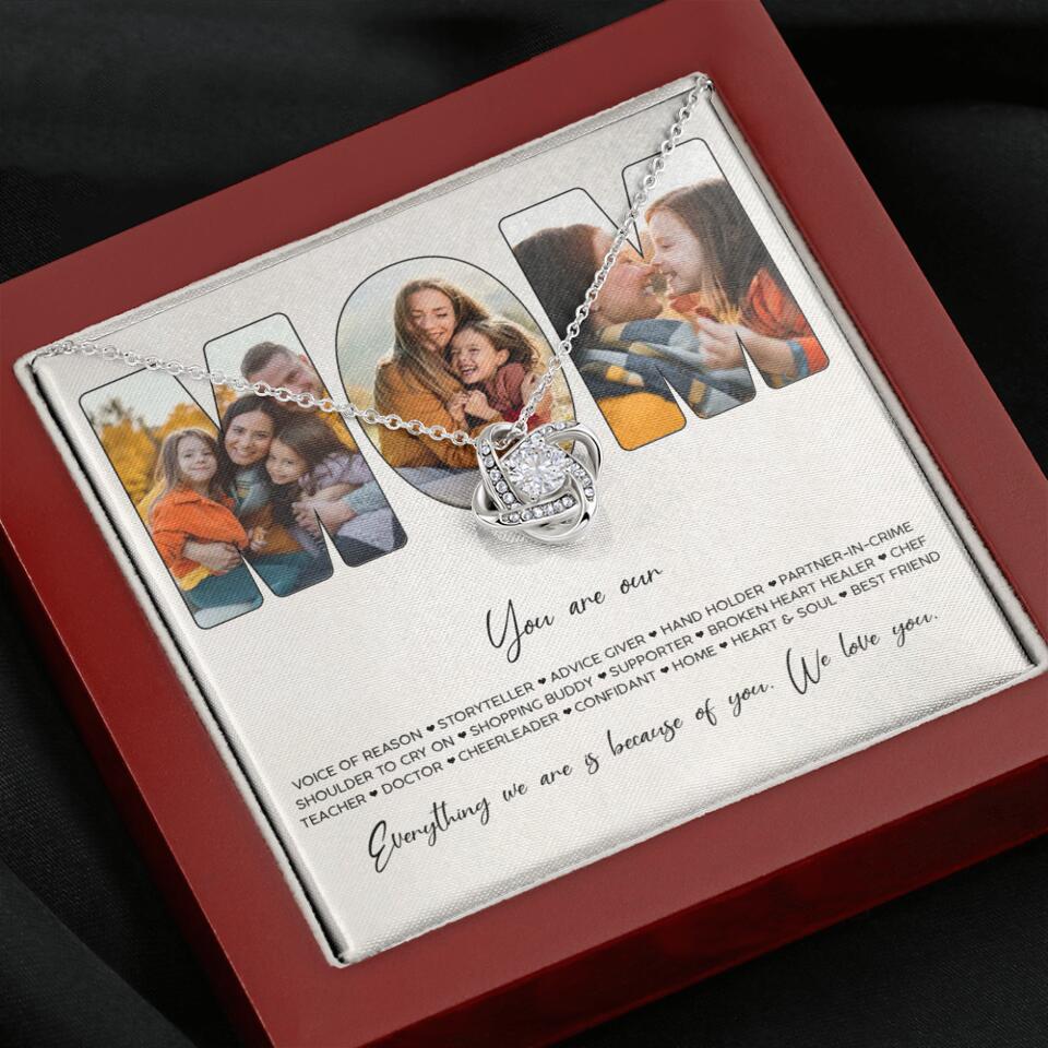 You Are Voice of Reason Storyteller Hand Holder Partner in Crime Personalized Necklace