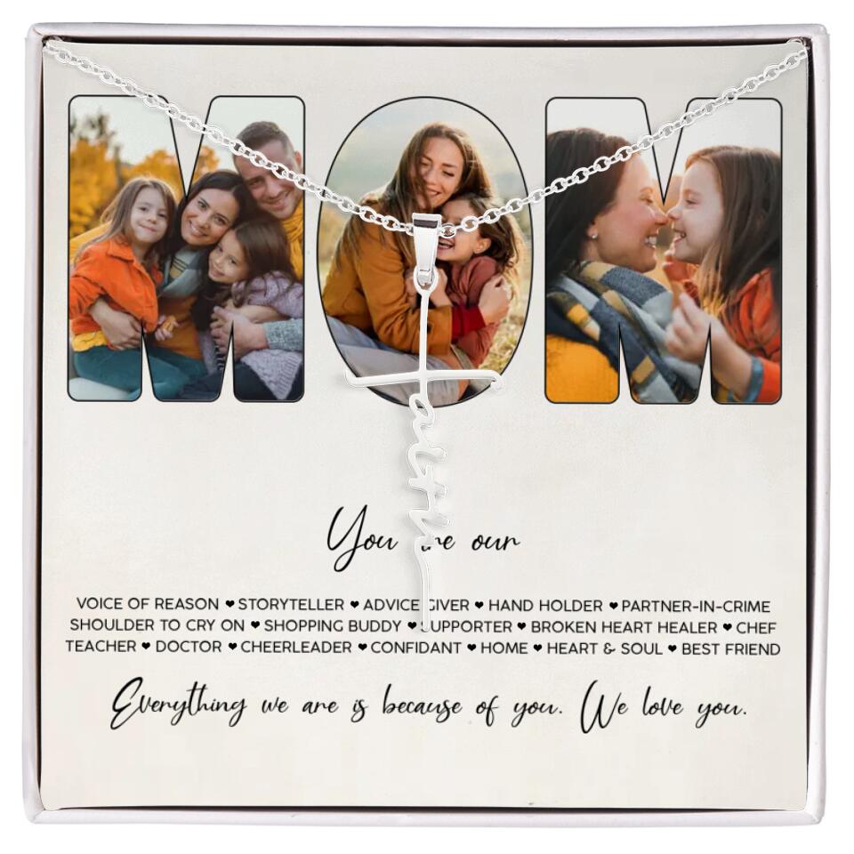 You Are Voice of Reason Storyteller Hand Holder Partner in Crime Personalized Necklace