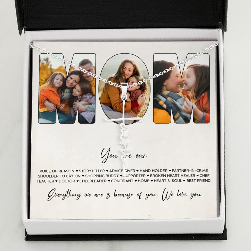 You Are Voice of Reason Storyteller Hand Holder Partner in Crime Personalized Necklace