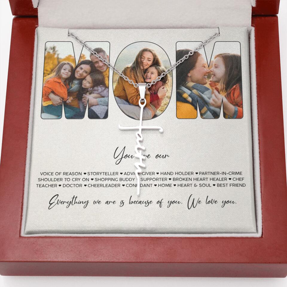 You Are Voice of Reason Storyteller Hand Holder Partner in Crime Personalized Necklace