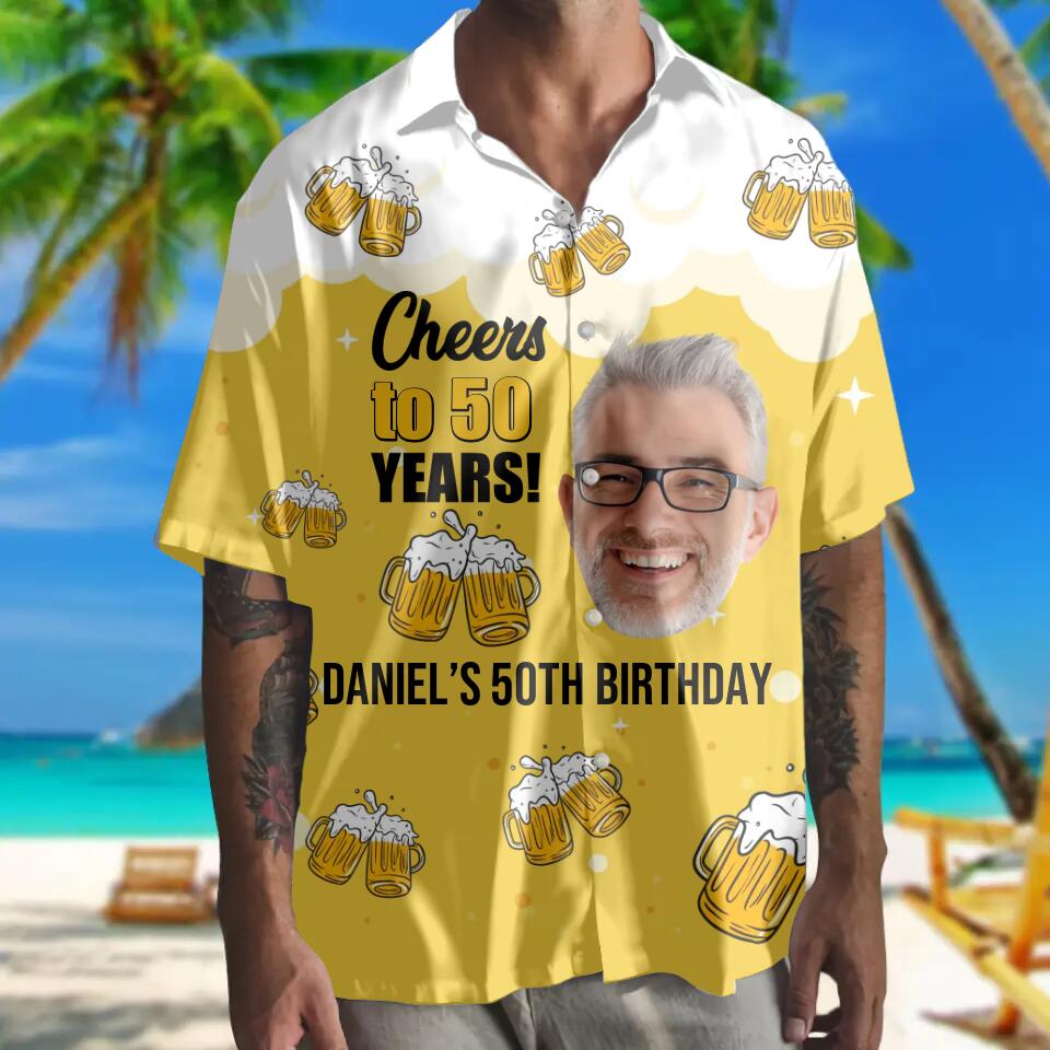 Cheers to 50 Years 50th Birthday Personalized Hawaii Shirt