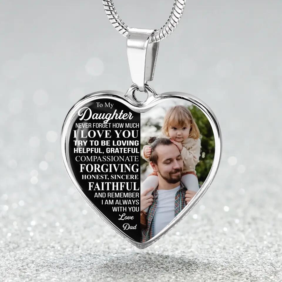 Never Forget How Much I Love You Personalized Necklace