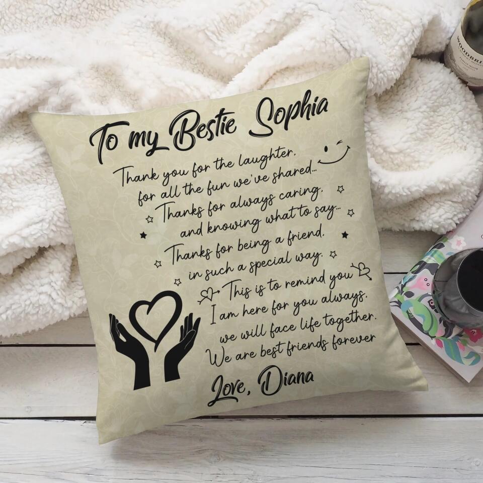 Thank You For Your Laughter For All The Fun We've Shared - Personalized Pillow - Gift For Best Friends