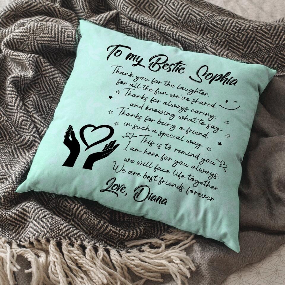Thank You For Your Laughter For All The Fun We've Shared - Personalized Pillow - Gift For Best Friends