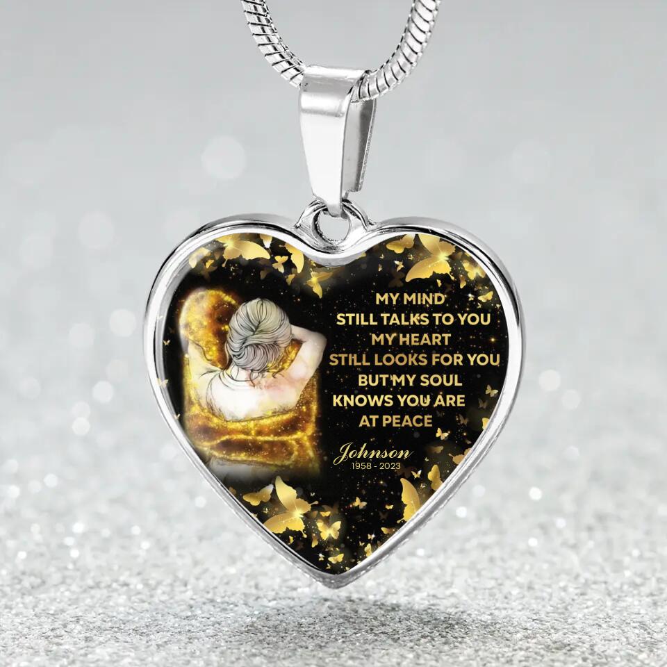 My Soul Knows You Are At Peace Personalized Necklace Memorial Gift For Family