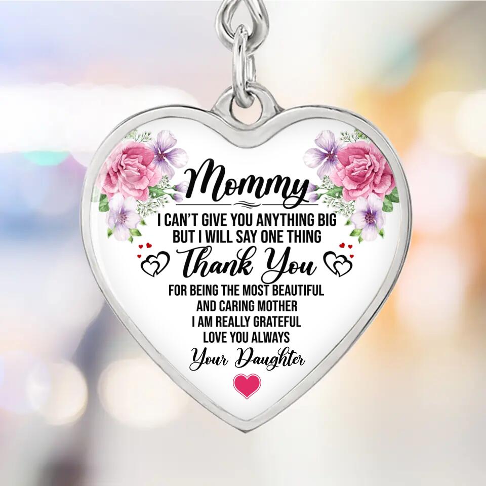 Thank You For Being The Most Beautiful And Caring Mother Personalized Necklace