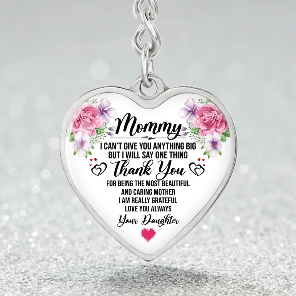 Thank You For Being The Most Beautiful And Caring Mother Personalized Necklace
