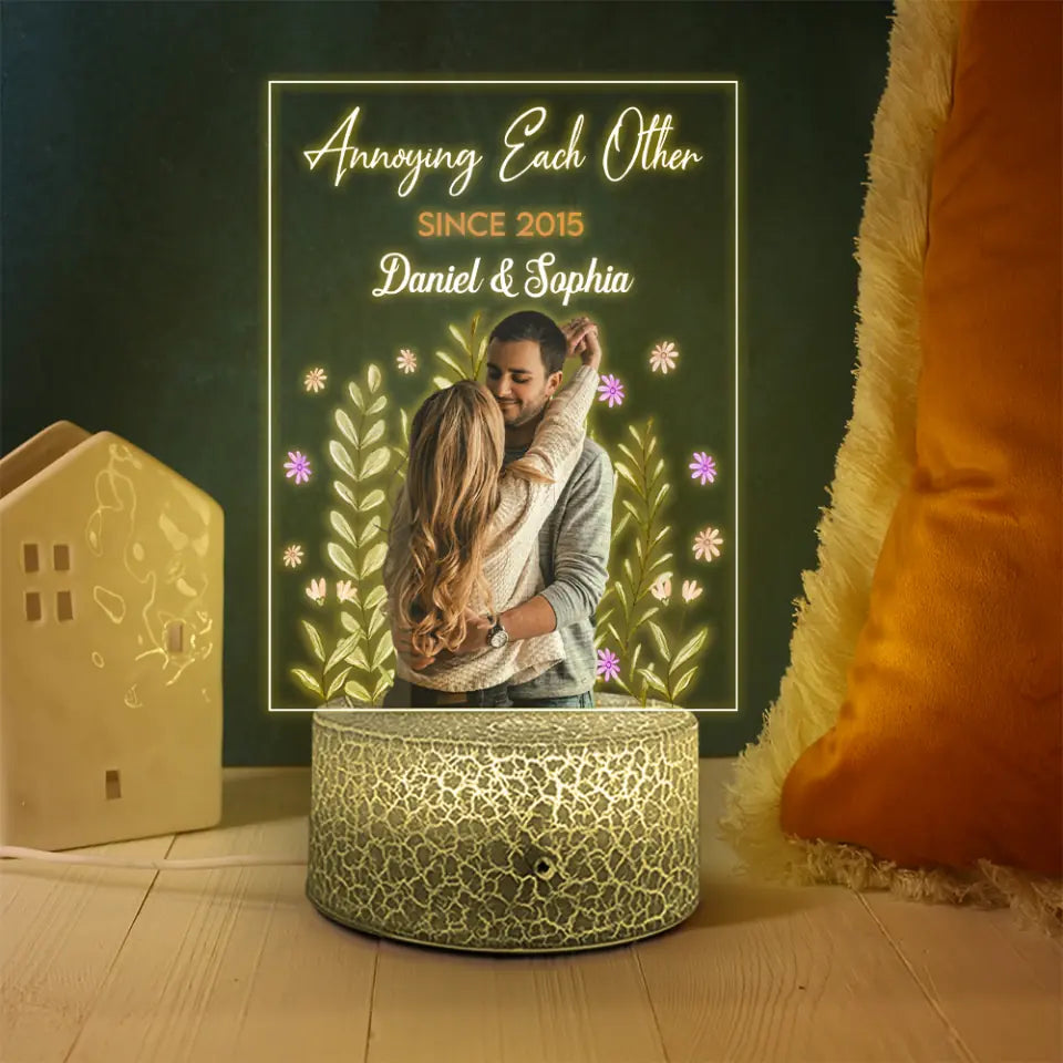 Annoying Each Other Since - Custom Photo 3D LED Light - Best Anniversary Gifts For Couple Him Her Wife Husband Boyfriend Girlfriend -  303IHPNPLL111