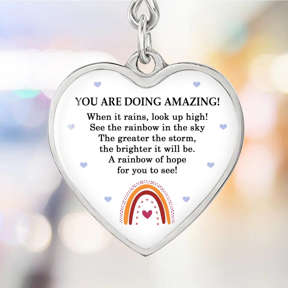You Are Doing Amazing Heart Pendant