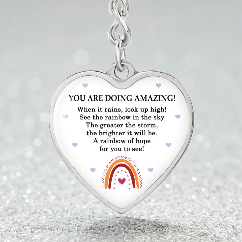 You Are Doing Amazing Heart Pendant