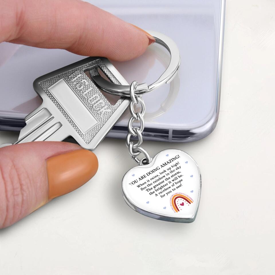 You Are Doing Amazing Heart Pendant