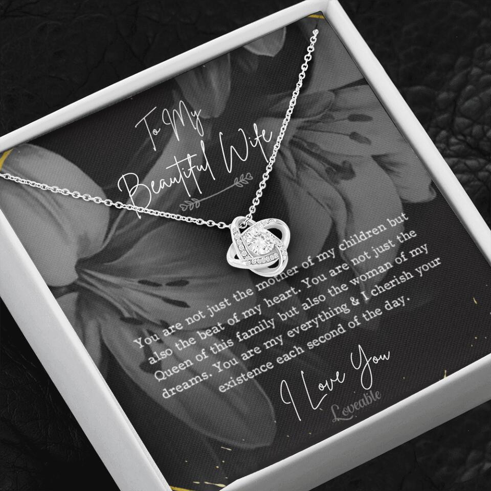 To My Beautiful Wife You Are Not Just The Mother Of My Children, Personalized Necklace for Her, Sweet Gift For Wife