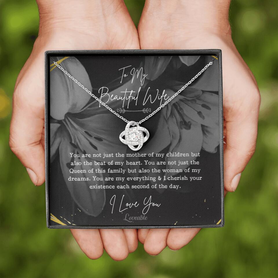 To My Beautiful Wife You Are Not Just The Mother Of My Children, Personalized Necklace for Her, Sweet Gift For Wife