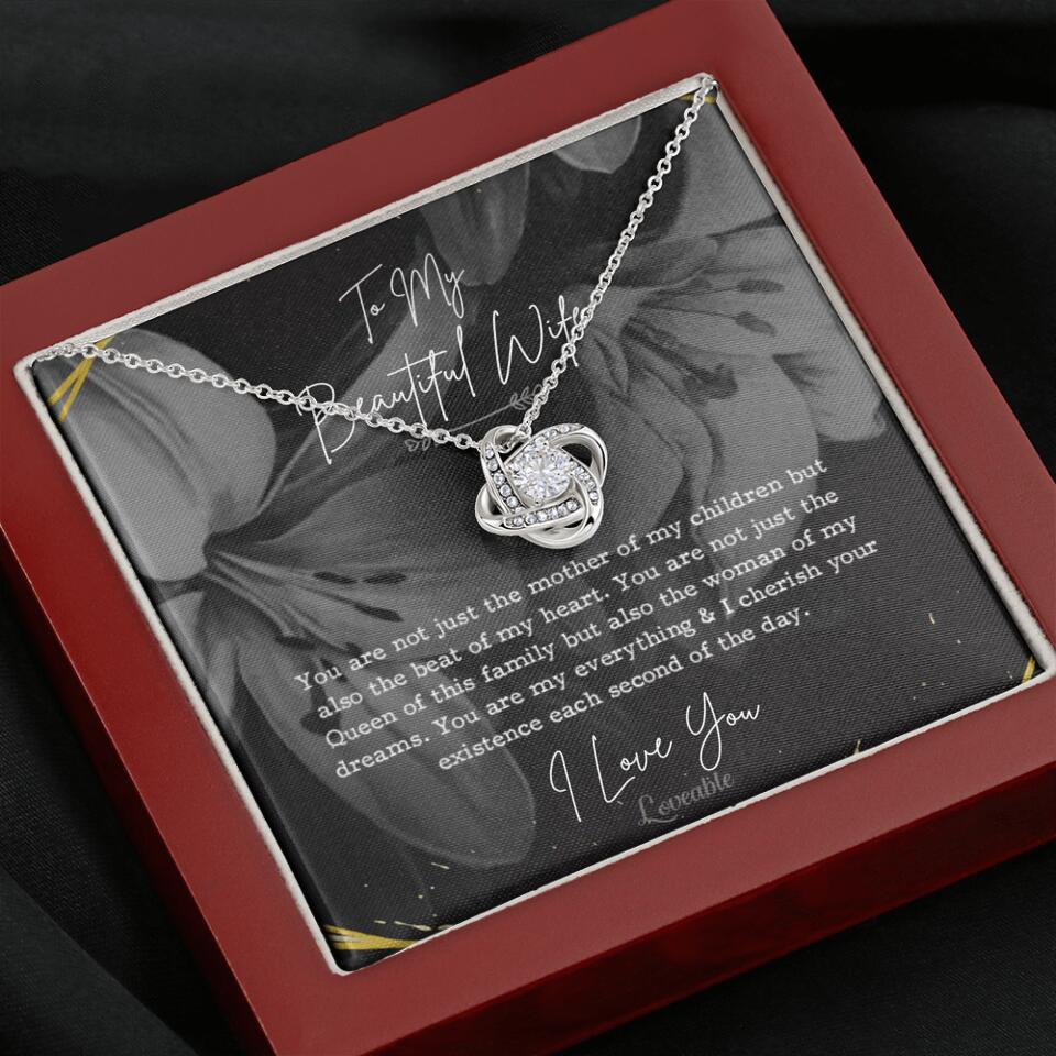 To My Beautiful Wife You Are Not Just The Mother Of My Children, Personalized Necklace for Her, Sweet Gift For Wife