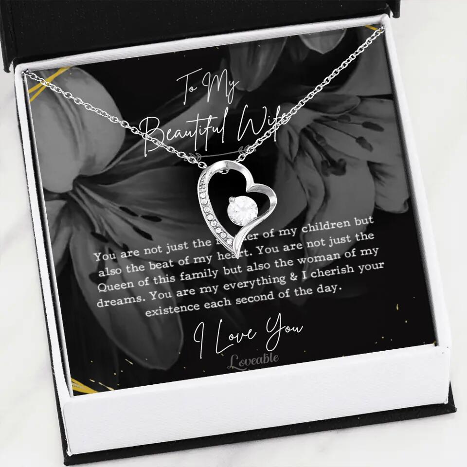To My Beautiful Wife You Are Not Just The Mother Of My Children, Personalized Necklace for Her, Sweet Gift For Wife