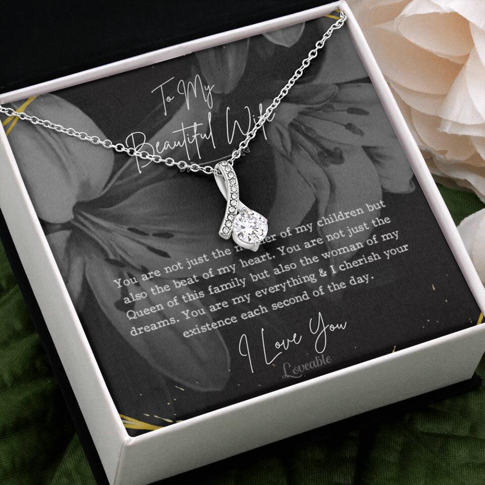 To My Beautiful Wife You Are Not Just The Mother Of My Children, Personalized Necklace for Her, Sweet Gift For Wife