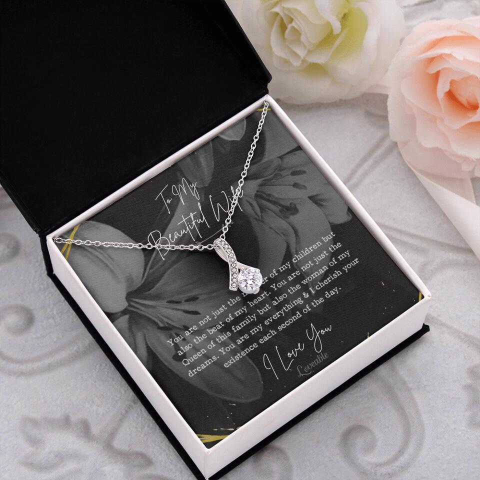 To My Beautiful Wife You Are Not Just The Mother Of My Children, Personalized Necklace for Her, Sweet Gift For Wife