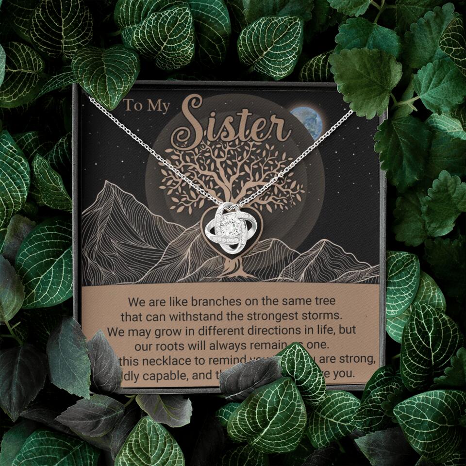 To My Sister/Sister-in-law We Are Like Branches On The Same Tree - Personalized Necklace - Gift For Her On Anniversaries
