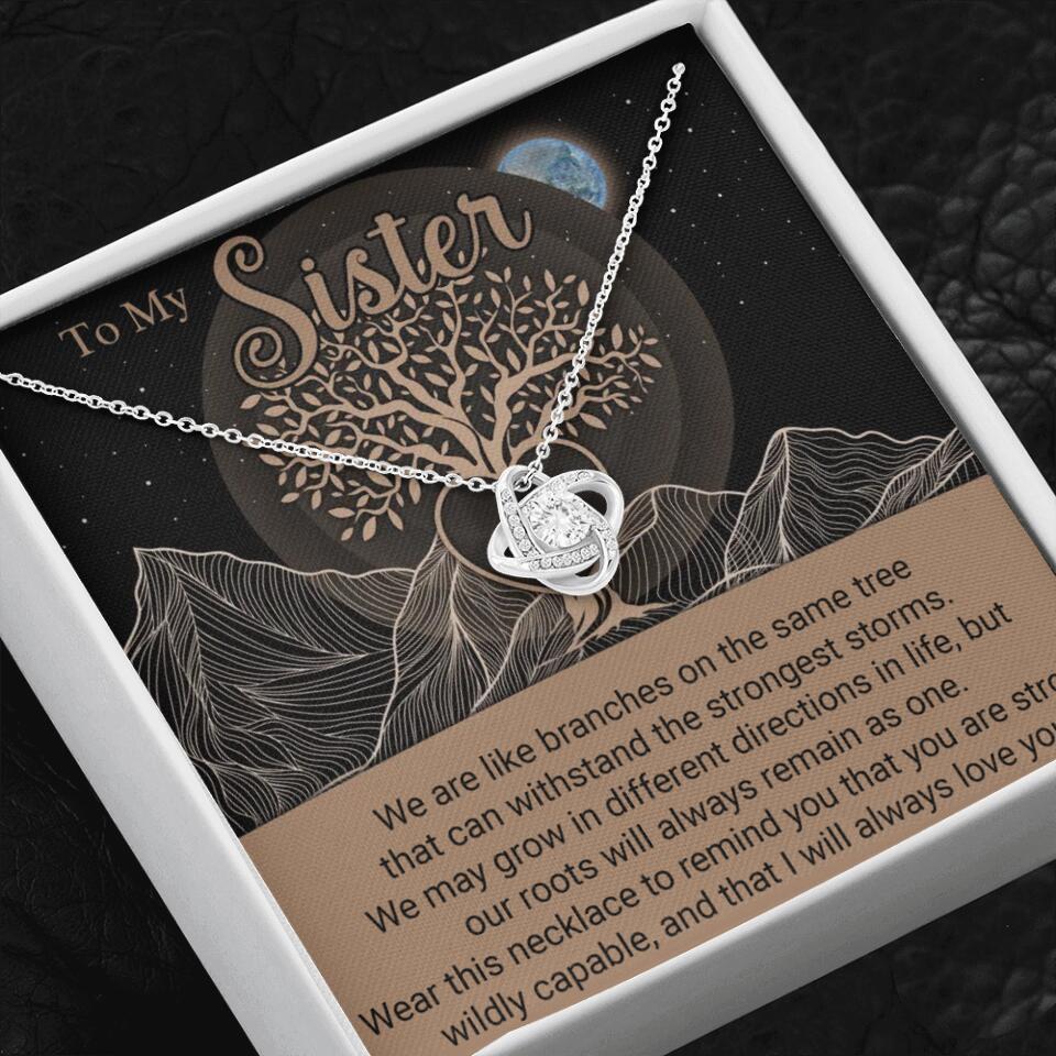 To My Sister/Sister-in-law We Are Like Branches On The Same Tree - Personalized Necklace - Gift For Her On Anniversaries