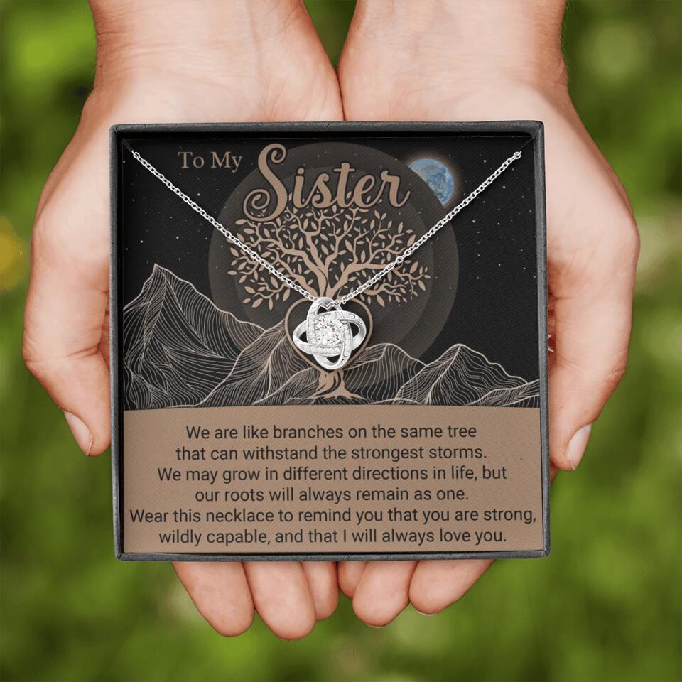 To My Sister/Sister-in-law We Are Like Branches On The Same Tree - Personalized Necklace - Gift For Her On Anniversaries
