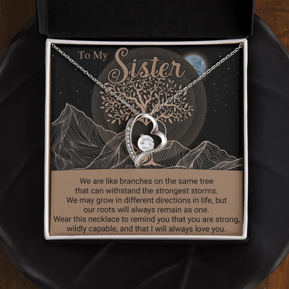 To My Sister/Sister-in-law We Are Like Branches On The Same Tree - Personalized Necklace - Gift For Her On Anniversaries
