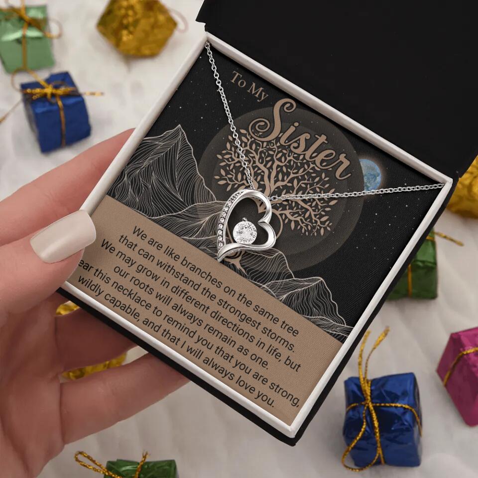 To My Sister/Sister-in-law We Are Like Branches On The Same Tree - Personalized Necklace - Gift For Her On Anniversaries