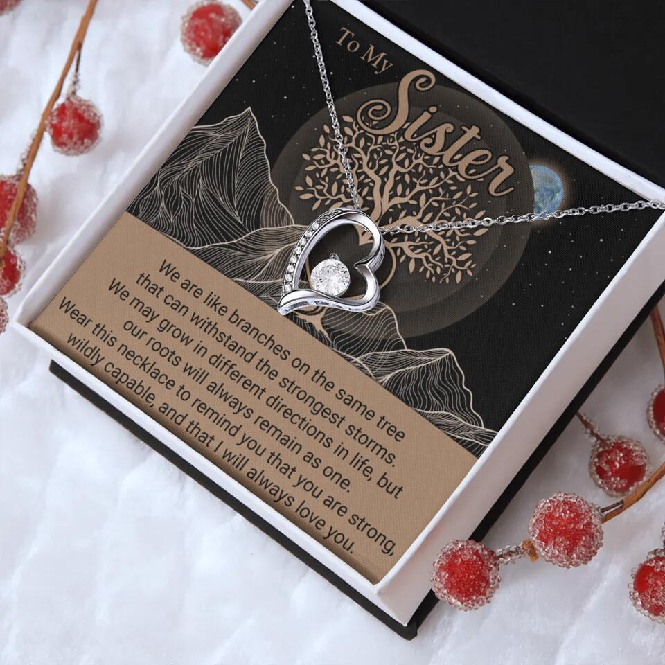 To My Sister/Sister-in-law We Are Like Branches On The Same Tree - Personalized Necklace - Gift For Her On Anniversaries