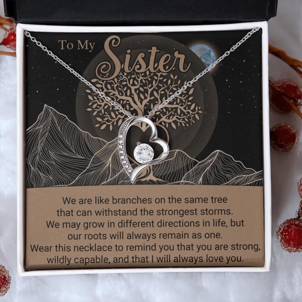 To My Sister/Sister-in-law We Are Like Branches On The Same Tree - Personalized Necklace - Gift For Her On Anniversaries