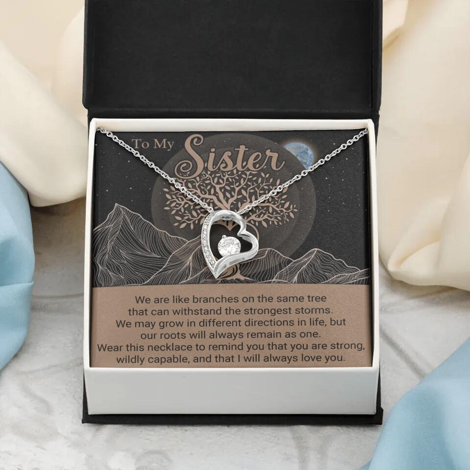 To My Sister/Sister-in-law We Are Like Branches On The Same Tree - Personalized Necklace - Gift For Her On Anniversaries