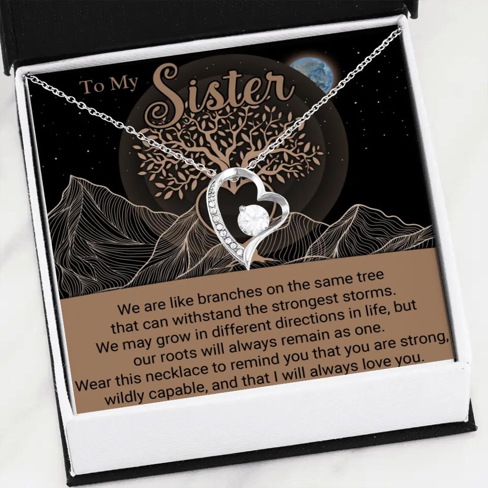 To My Sister/Sister-in-law We Are Like Branches On The Same Tree - Personalized Necklace - Gift For Her On Anniversaries