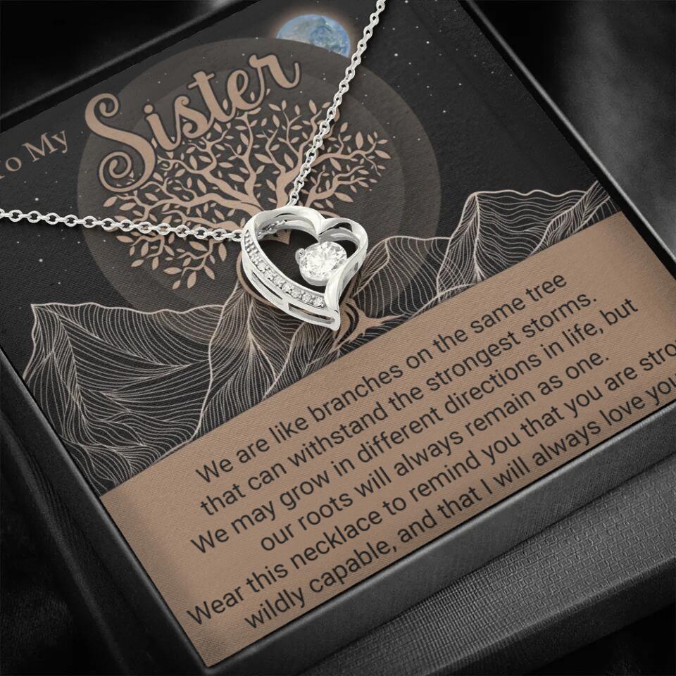 To My Sister/Sister-in-law We Are Like Branches On The Same Tree - Personalized Necklace - Gift For Her On Anniversaries